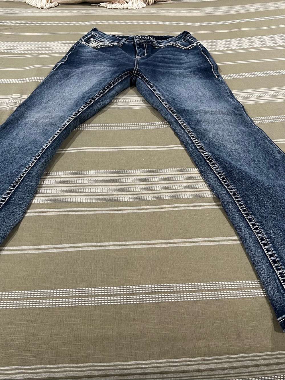 Rock Revival Blue Washed Slim Stretch Jeans